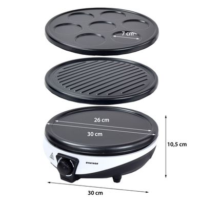 3in1 Crepes Maker Pancake Pfannkuchen Eierkuchen Elektrogrill "Zephir"
