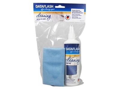 Dataflash Reinigungsspray &amp; Mikrofasertuch FÜR Bildschirme