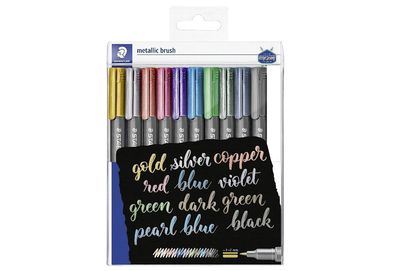 Staedtler Marker metallic brush 10ST