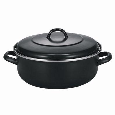 Krüger Kölner Bräter 24 cm schwarz matt emailliert