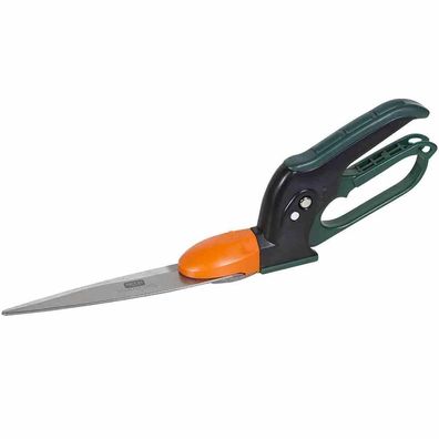 Rasenkantenschere Profi dunkelgrün/schwarz/orange mit 360 Grad drehbarem Kopf