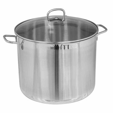 Krüger Jumbotopf 17 l Edelstahl mit Glasdeckel