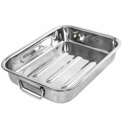 Krüger Vierkantpfanne 35 cm Edelstahl rostfrei 18/10