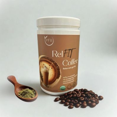 64,75 €/ kg | RelFIT Coffee - Proteingetränk + Ashwagandha (KSM-66®) 400g Dose