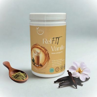 64,75 €/ kg | RelFIT Vanilla - Proteingetränk + Ashwagandha (KSM-66®) 400g Dose