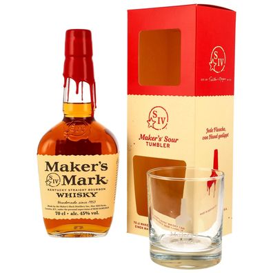 Makers Mark Bourbon mit Glas