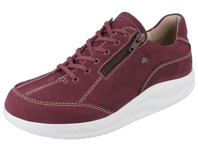 FINN Comfort Finnamic Otaru Damen Schnürschuhe mit Reißverschluss rot Nubukleder