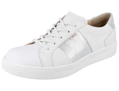 FINN Comfort Malita Damen Sneaker weiss silber Glattleder
