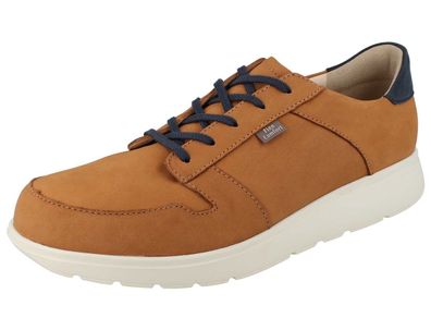 FINN Comfort Timaru Herren Halbschuhe mit Reißverschluss brandy marine Nubukleder