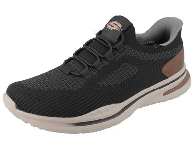 Skechers Slip-ins Herren Slipper schwarz Textil