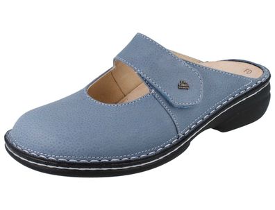 FINN Comfort Stanford Damen Clog himmelblau Nubukleder