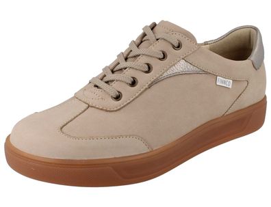 FINN Comfort FINNCO Interlagos Damen Halbschuhe hellbeige Nubukleder