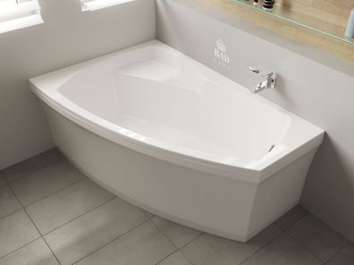Badewanne Eckwanne Acryl FRIDA 160x105 Links Weiß | Ablauf & Füße GRATIS !