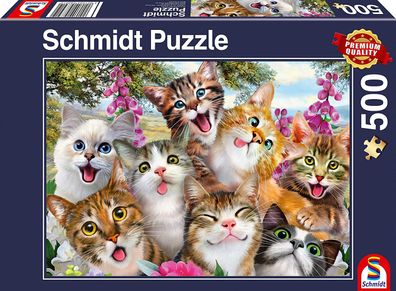 Katzen-Selfie 500 Teile Puzzle