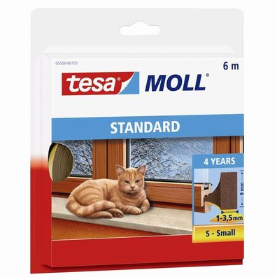 tesa moll 6m: 9mm braun, Standard
