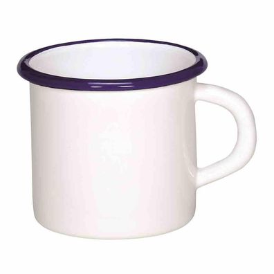 Krüger Becher "Husum" weiß 8 cm Emaillegeschirr