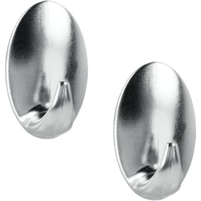 Metaltex Hafthaken Jumbo 2 Stück Eiform, ABS verchromt