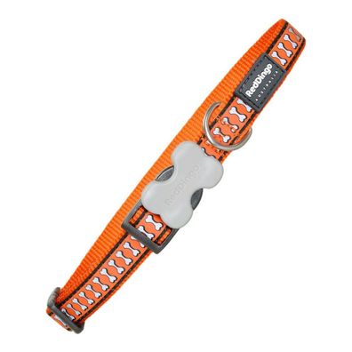 Hundehalsband Red Dingo Reflektierend Knochen Orange (1,5 x 24-36 cm)