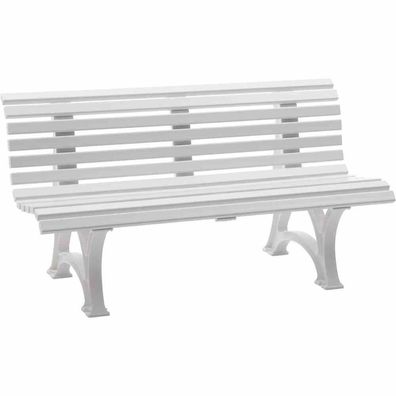 BLOME 3er-Bank Helgoland 150 cm weiß Vollkunststoff