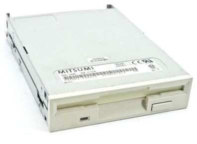 Mitsumi Diskettenlaufwerk D359M3 1,44MB FDD Floppy Drive weiß PC intern + Kabel