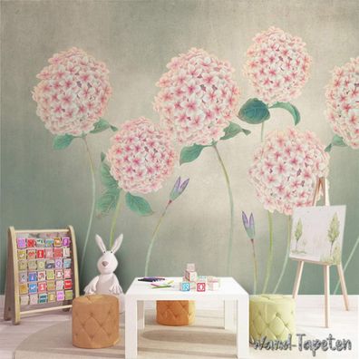 Vlies Fototapete Wandtapete Wandbilder 3D Handgemaltes Aquarell Blumen 4488