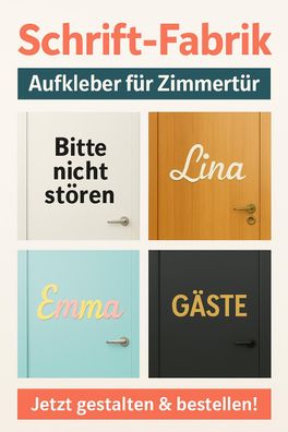 Personalisierter Aufkleber für Zimmertür selbst gestalten