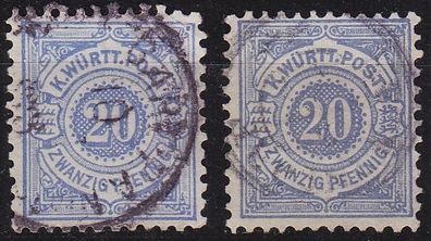 Germany Württemberg [1875] MiNr 0047 ( O/used ) [01] 2 Farben