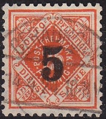 Germany Württemberg [Dienst] MiNr 0185 ( O/used )