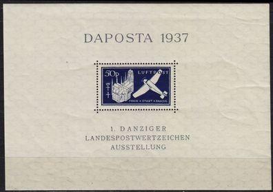 Germany REICH Danzig [1937] MiNr 0271 Block 2b ( * */mnh ) [02]
