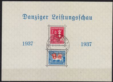 Germany REICH Danzig [1937] MiNr 0274-75 Block 3 ( Sonder-O ) [01]