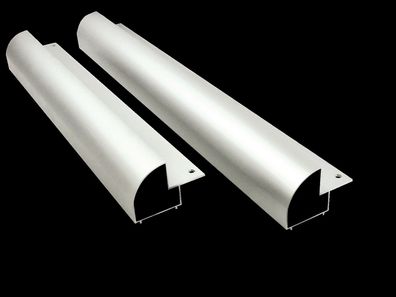SOLARA Aluminium Montagespoiler Silber 55 cm, Set mit 2 Stück