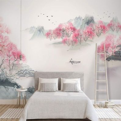 Vlies Fototapete Wandtapete Wandbilder Tuschemalerei Drei Leben drei Welte 4495