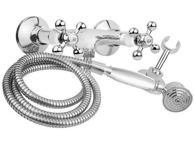 Komplette Set Brausearmatur Wasserhahn STILO Brausebatterie für Badezimmer in Chrom