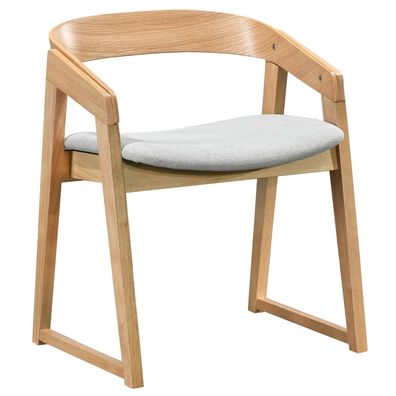 Selsey Saloss - Holzstuhl Helles Holz / Hellgrau