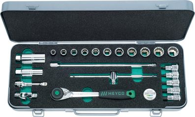 HEYCO 44-3010-M Steckschlüssel-Garnitur, 3/8", 23-tlg
