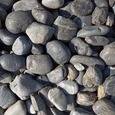 China Pebbles Kies 30-50mm schwarz, rund 20 kg