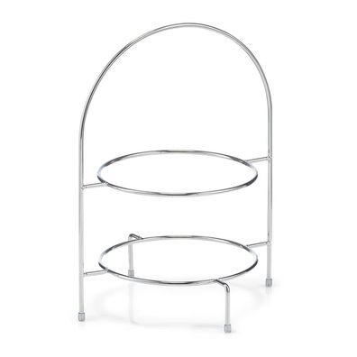 Zeller Present Etagere f. Teller, groß, Metall verchromt