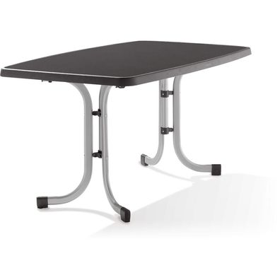 Tisch 253/A 150 x 90 cm graphit Gestell aus Stahl in graphit, Tischplatte aus Mecali