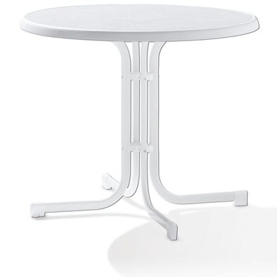 Tisch 209/W 86 cm weiß Gestell aus Stahl in weiß, Tischplatte aus Mecalit®-Pro in we