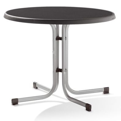 Tisch 209/A 86 cm graphit Gestell aus Stahl in graphit, Tischplatte aus Mecalit®-Pro