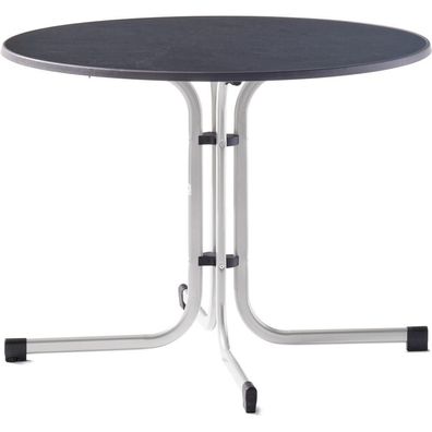 Tisch 236/A 100 cm graphit Gestell aus Stahl in graphit, Tischplatte aus Mecalit®-Pr