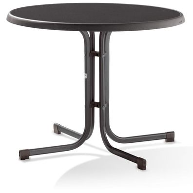 Tisch 209/G 86 cm grau Gestell aus Stahl in eisengrau, Tischplatte aus Mecalit®-Pro