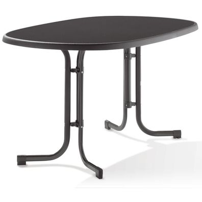 Tisch 252/G 140 x 90 cm grau Gestell aus Stahl in eisengrau, Tischplatte aus Mecalit