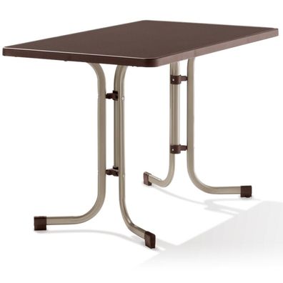 Tisch 233/CM 115 x 70 champagner Gestell aus Stahl in champagner, Tischplatte aus Me