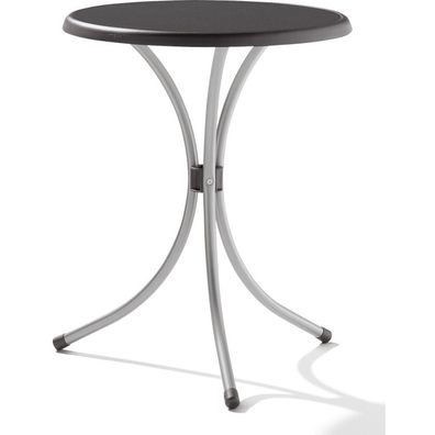 Tisch 200/A 60 cm graphit Gestell aus Stahl in graphit, Tischplatte aus Mecalit®-Pro