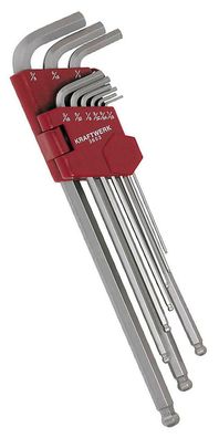 Kraftwerk 9-tlg. Kugelkopf-InnenSechskant-Satz Zoll