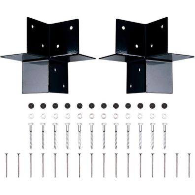 Pergola Kit Corner, 2er Set Eckelement aus pulverbeschichtetem Stahl RAL 7016
