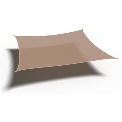 Coolfit Sonnensegel Quadrat, sand Bezug aus 285g/m² Polyethylen (HDPE), 500x500x500x