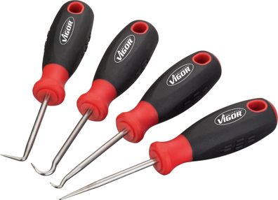 VIGOR Mini Haken Satz ? V4663 ? 4-teilig ? Anzahl Werkzeuge: 4