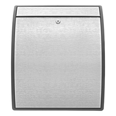 BURG Wächter Briefkasten TURN 4942 ANT/Ni Farbe anthrazit Edelstahl